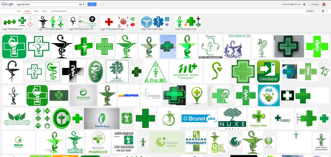 recherche sur google image de logos de pharmacies