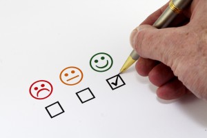 Bonhommes sourires pour évaluer la satisfaction des clients