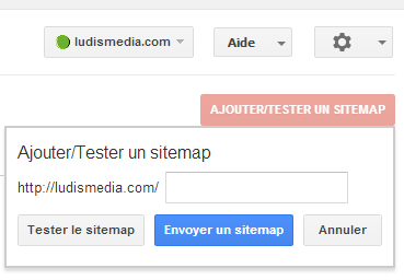 Google Webmaster Tools, Test Sitemap
